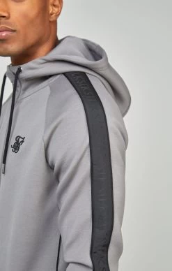 SikSilk Grey Taped Zip Thru Hoodie & Jogger Set -Style Zone Shop SS 24845 6