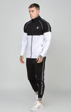 SikSilk Black Taped 1/4 Zip Top & Jogger Set