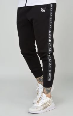 SikSilk Black Taped 1/4 Zip Top & Jogger Set -Style Zone Shop SS 24848 3