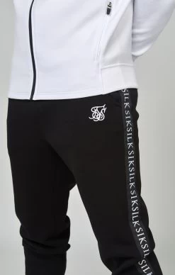 SikSilk Black Taped 1/4 Zip Top & Jogger Set -Style Zone Shop SS 24848 4