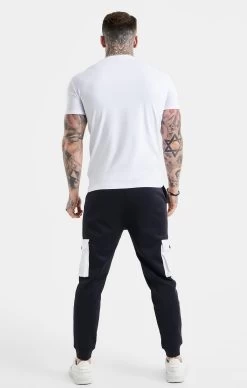 SikSilk White Essential Short Sleeve Muscle Fit T-Shirt -Style Zone Shop SS 25449 5A