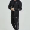 SikSilk Black Panelled Tracksuit -Style Zone Shop SS 25673 1
