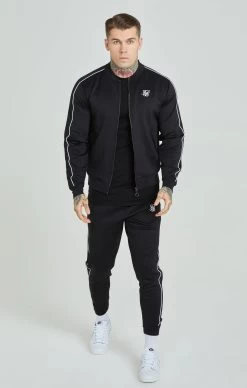 SikSilk Black Panelled Tracksuit -Style Zone Shop SS 25673 4