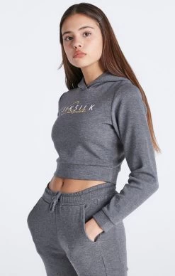SikSilk Girls Grey Marl Signature Track Top