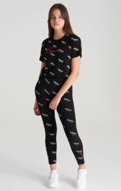 SikSilk Girls Black Signature Cropped T-Shirt -Style Zone Shop SSG 0010 SSG 0012 002 fec371b5 bf28 4350 99f8 885edf775add