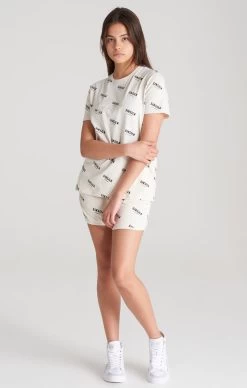 SikSilk Girls Ecru Signature Boyfriend T-Shirt -Style Zone Shop SSG 0016 005 7bd01b80 70f3 4f78 be62 5f467134b2e2