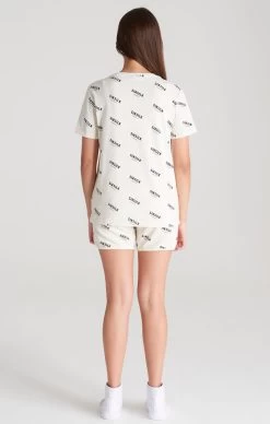 SikSilk Girls Ecru Signature Boyfriend T-Shirt -Style Zone Shop SSG 0016 019 e26fe1c2 da09 4680 8c8f def13068cf40
