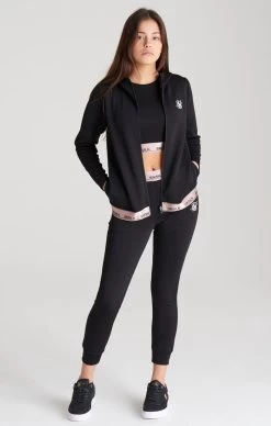 SikSilk Girls Black Taped Track Jacket -Style Zone Shop SSG 0034 014 91738abc 6611 4175 87f2 9c1d2bd6c81e