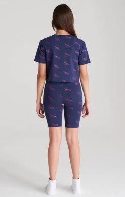 SikSilk Girls Navy Printed Cycle Short -Style Zone Shop SSG 0037 SSG 0038 017 bee1069c 6cb0 4e84 b65a f06109bd85d4