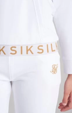 SikSilk Girls White Taped Overhead Hoodie -Style Zone Shop SSG 0039 029 281 29 98eb3987 299a 458e a33b f1a4841b6a39