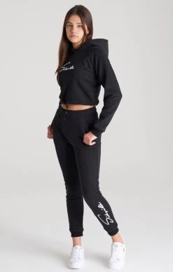 SikSilk Girls Black Signature Cropped Hoodie -Style Zone Shop SSG 0041 SSG 0044 007 38f0d703 8637 46c1 b670 3c8c7b7466e6