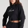 SikSilk Girls Black Signature Cropped Hoodie -Style Zone Shop SSG 0041 SSG 0044 027 285ac7db c68b 42e5 9da6 47e4a0ad3fc4