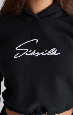 SikSilk Girls Black Signature Cropped Hoodie -Style Zone Shop SSG 0041 SSG 0044 037 b085143a 8215 41aa 8c8a 3cda01233559