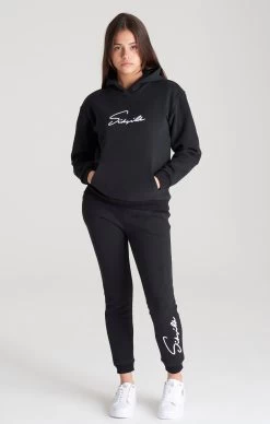 SikSilk Girls Black Signature Overhead Hoodie -Style Zone Shop SSG 0047 003 281 29 eaf00534 72f0 4d9e b18f 5ed9af1943ea