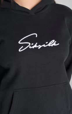 SikSilk Girls Black Signature Overhead Hoodie -Style Zone Shop SSG 0047 022 281 29 94d74a58 9baa 4050 ac1d 9eb1191e04f5