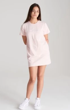 SikSilk Girls Pink Signature T-Shirt Dress
