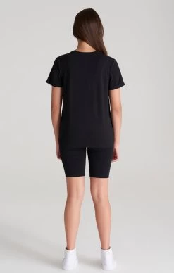 SikSilk Girls Black Signature Boyfriend T-Shirt -Style Zone Shop SSG 0055 SSG 0050 012