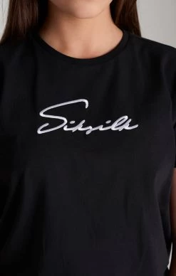 SikSilk Girls Black Signature Boyfriend T-Shirt -Style Zone Shop SSG 0055 SSG 0050 024 60ea2943 fd8f 4f75 a336 98a252ee24af