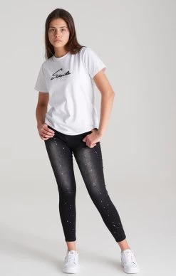 SikSilk Girls Black Paint Splatter Skinny Denim Jean -Style Zone Shop SSG 0056 SSG 0156 006 6992c76b 2899 4f9b bcda a0b9e2b770cd