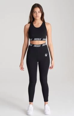 SikSilk Girls Black Essentials Taped Bralette -Style Zone Shop SSG 0063 20SSG 0061 001