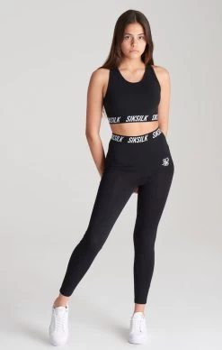 SikSilk Girls Black Essentials Taped Bralette -Style Zone Shop SSG 0063 20SSG 0061 007