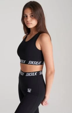 SikSilk Girls Black Essentials Taped Bralette -Style Zone Shop SSG 0063 20SSG 0061 028