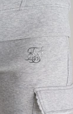 SikSilk Cargo Joggers - Grey Marl -Style Zone Shop SSG 0089 SSG 0090 029 8e48ec90 1c41 4906 a2b5 d363b6300907