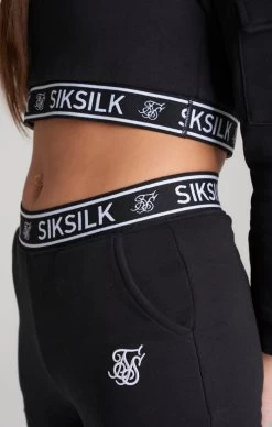 SikSilk Girls Black Cargo Track Pant -Style Zone Shop SSG 0094 SSG 0096 037