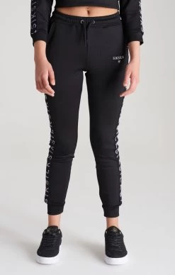 SikSilk Girls Black Taped Track Pant -Style Zone Shop SSG 0108 SSG 0109 033 e65211dc 1ea9 4f95 bf10 c052672601d7