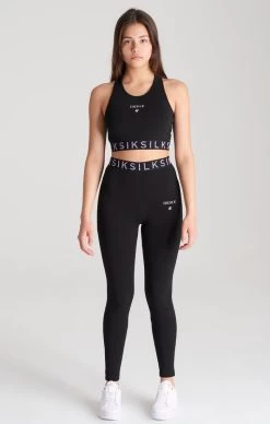 SikSilk Girls Black Taped Legging -Style Zone Shop SSG 0113 SSG 0110 004 3082b218 34bc 4ee2 a941 e87664cacfd9