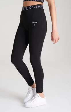 SikSilk Girls Black Taped Legging