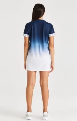 SikSilk Rainbow Fade T-Shirt Dress - Navy & White -Style Zone Shop SSG 0118 5 8cdf34c4 7384 478b 97b1 d9df1cc6b4da