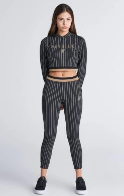 SikSilk Girls Black Baseball Stripe Cropped Hoodie -Style Zone Shop SSG 0119 SSG 0120 0794 copy f47f803b e1b1 47e2 8ed3 5e69b1529324