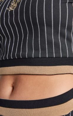 SikSilk Girls Black Baseball Stripe Cropped Hoodie -Style Zone Shop SSG 0119 SSG 0120 0814 copy dd1bed1e 72a3 41ca a678 e22a8b32bc98