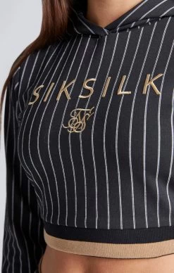 SikSilk Girls Black Baseball Stripe Cropped Hoodie -Style Zone Shop SSG 0119 SSG 0120 0815 copy c2ea605c 4f93 4c87 b763 339d1d52d923