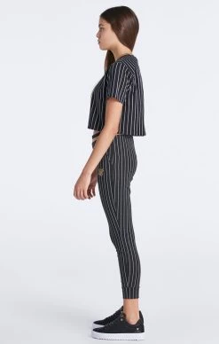 SikSilk Girls Black Baseball Stripe Jogger -Style Zone Shop SSG 0122 0834 copy 388abaad ed10 45ef a97a b9111cef8fc8