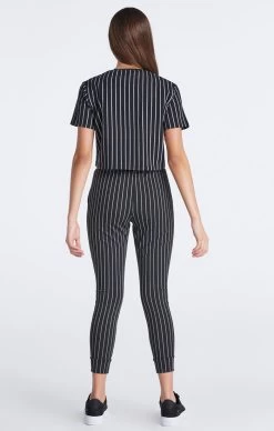 SikSilk Girls Black Baseball Stripe Jogger -Style Zone Shop SSG 0122 0835 copy 985fb176 2925 4637 9900 c628b1b357d2