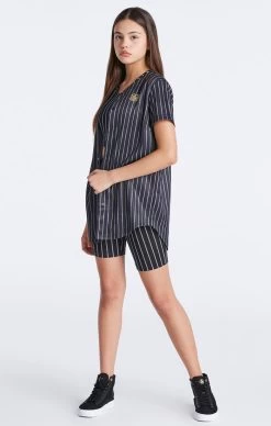 SikSilk Girls Black Baseball Stripe Jersey -Style Zone Shop SSG 0124 0701 6351b6b4 16af 4e38 b390 c149ec940fba