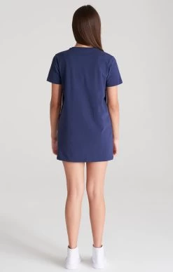 SikSilk Girls Navy Fade Logo T-Shirt Dress -Style Zone Shop SSG 0135 012 fa880f5c b6e4 4af5 9cec f331cf057ec5