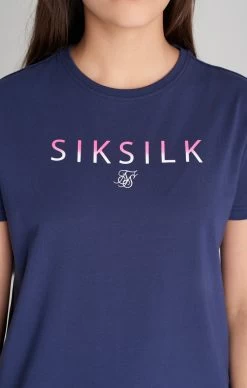 SikSilk Girls Navy Fade Logo T-Shirt Dress -Style Zone Shop SSG 0135 029 d89014d5 cb7f 46f8 b4d9 94fb51d7de8f
