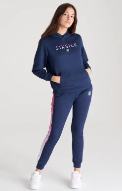 SikSilk Girls Navy Fade Logo Track Top -Style Zone Shop SSG 0136 003 a65a9b66 f99f 4910 b25c 2c01f43467b0