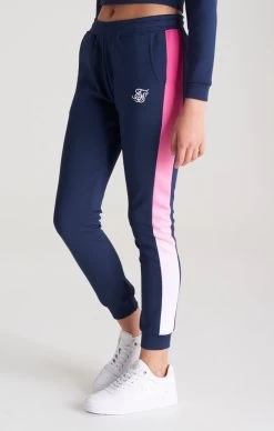 SikSilk Girls Navy Fade Track Pant
