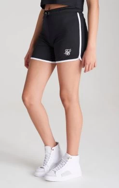 SikSilk Girls Black Mesh Runner Short