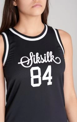 SikSilk Girls Black Mesh Basketball Dress -Style Zone Shop SSG 0152 026 3a0e7fd3 15d6 4ccf 9097 c6afc1108c78