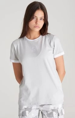 SikSilk Girls Grey Ringer T-Shirt