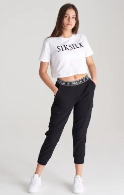 SikSilk Girls Black Taped Cargo Pant -Style Zone Shop SSG 0171 003 d8ddbdf6 3fb6 4a46 b98c 841cfe1c209e