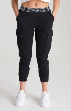 SikSilk Girls Black Taped Cargo Pant -Style Zone Shop SSG 0171 021 3dfc7b1b 48f2 4133 b50b 9d5988667001