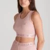SikSilk Girls Pink Ribbed Taped Bralette