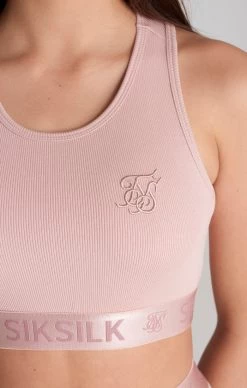 SikSilk Girls Pink Ribbed Taped Bralette -Style Zone Shop SSG 0172 SSG 0174 032 1b39e201 d619 4104 b83e 0cfbc9a66e5e