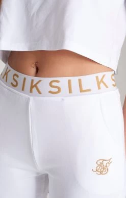 SikSilk Girls White Taped Jogger -Style Zone Shop SSG 0176 SSG 0040 031 281 29